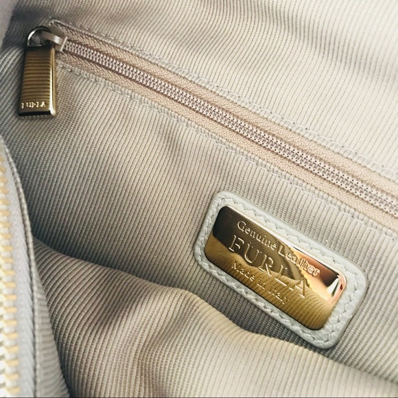 Furla Leather Bag - Dafne Backpack Gray Authentic - Picture 6 of 8